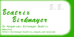 beatrix birkmayer business card